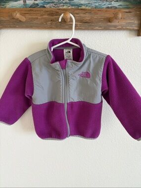 12-18m The North Face Purple and Gray Fleece Jacket